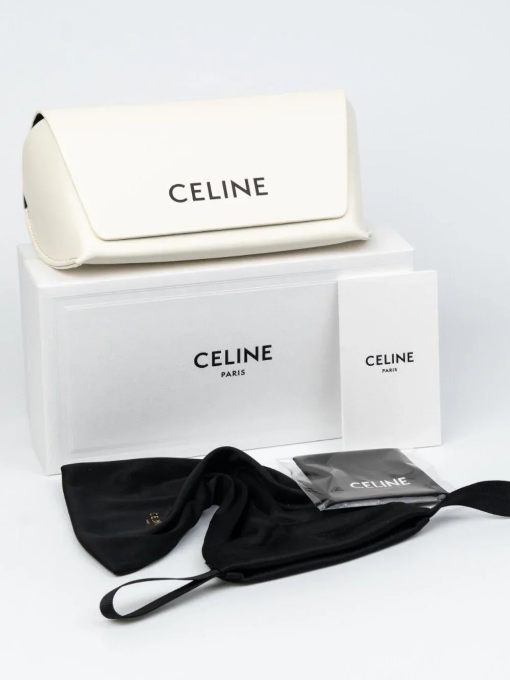 Celine Women Sunglasses Black Grey Cat Eye CL40288I MONOCHROMS 01A NEW AUTHENTIC - Picture 11 of 13